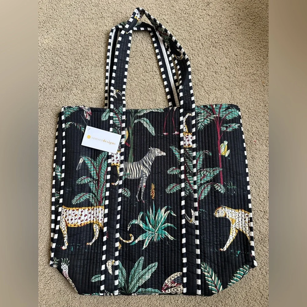 Samser Designs tote bag jungle print